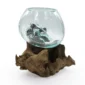 Molten Glass Vase on Driftwood H1AMG-025-1003-04