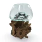 Molten Glass Vase on Driftwood H1AMG-025-1004-04