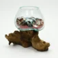 Molten Glass Vase on Driftwood H1AMG-025-1004-07