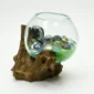 Molten Glass Vase on Driftwood H1AMG-025-1005-06