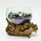 Molten Glass Vase on Driftwood H1AMG-025-3001-06