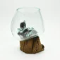 Molten Glass Vase on Driftwood H1AMG-025-3002-01