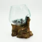 Molten Glass Vase on Driftwood H1AMG-025-3002-03