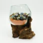 Molten Glass Vase on Driftwood H1AMG-025-3002-04