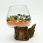 Molten Glass Vase on Driftwood H1AMG-025-3002-06