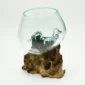 Molten Glass Vase on Driftwood H1AMG-025-3003-02