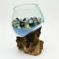 Molten Glass Vase on Driftwood H1AMG-025-3003-04