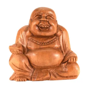 Suar Wood Carved Happy Buddha H8AW1-135-0001-01