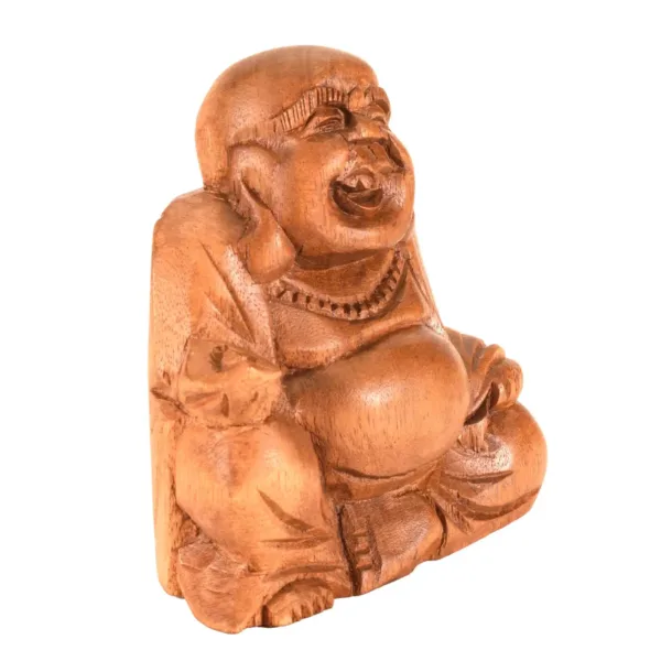 Suar Wood Carved Happy Buddha H8AW1-135-0001-03