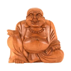 Suar Wood Carved Happy Buddha H8AW1-135-1001-01